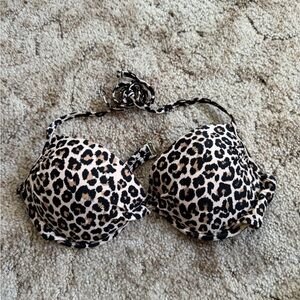 Leopard Print Bikini Top